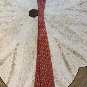 Orange and Blue Chainlink silk tie